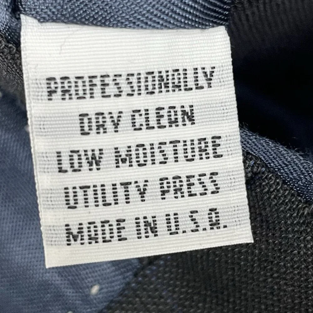Austin Reed Grey Blue Check 2 Button Vented Blazer Sport Coat USA Made Size 44L